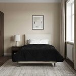 vidaXL Duvet d'hiver Noir 135 x 200 cm Microfibre et polaire Teddy