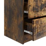 vidaXL Cabinet de chevet Chêne fumé 62 x 34 5 x 44 5 cm