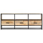vidaXL Meuble TV 120x30x45 cm Bois solide de manguier