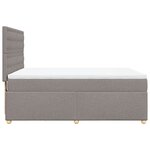 vidaXL Sommier à lattes de lit avec matelas Taupe 160x200 cm Tissu