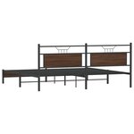 vidaXL Cadre de lit en métal sans matelas chêne marron 193x201 cm