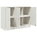 vidaXL Buffet blanc 99x39x73 cm acier