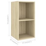 vidaXL Meuble TV mural Chêne sonoma 37x37x72 cm Bois d’ingénierie