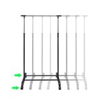 vidaXL Porte-manteaux réglables 2 Pièces 1 rail d'accrochage