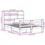 vidaXL Lit bibliothèque sans matelas cire marron 120x190cm bois massif