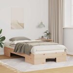vidaXL Cadre de lit surélevé Marron 100 x 200 cm Bois massif en pin