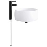 vidaXL Lavabo de salle de bains Noir Mat 38 5 x 38 5 x 16 cm métal