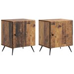 vidaXL Cabinet de chevet 2 Pièces Bois ancien 43 x 34 5 x 50 cm