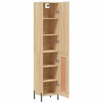 vidaXL Buffet haut Chêne sonoma 34 5x34x180 cm Bois d'ingénierie