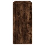 vidaXL Buffet avec lumières LED chêne fumé 80x35x75 cm