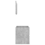 vidaXL Ensemble de meubles de salle de bain 2 Pièces gris béton
