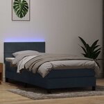 vidaXL Sommier à lattes de lit et matelas et LED gris foncé 80x210 cm velours
