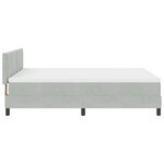 Lit à ressort vidaXL avec matelas Gris clair 160x200 cm Velours