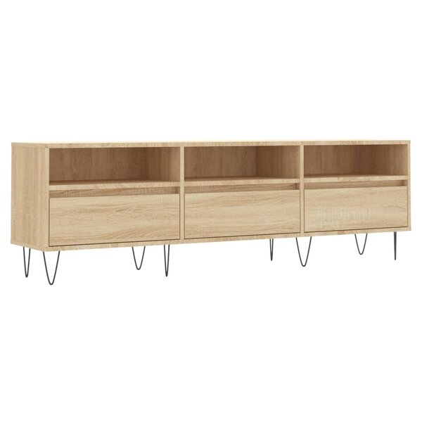 vidaXL Meuble TV chêne sonoma 150x30x44 5 cm bois d'ingénierie