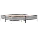vidaXL Cadre de lit sans matelas sonoma gris 200x200 cm