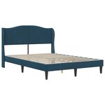 vidaXL Cadre de lit avec tête de lit Bleu 140 x 190 cm Velours
