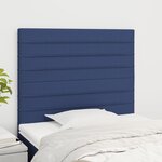 vidaXL Têtes de lit 2 Pièces Bleu 90x5x78/88 cm Tissu