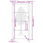 vidaXL Portail de jardin 105x205 cm acier corten conception de l'arbre