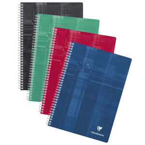 Clairefontaine Cahiers à reliure spiralée A4 90 Feuilles carrées 5 Pièces