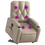 vidaXL Fauteuil inclinable de massage Cappuccino Similicuir