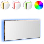 vidaXL Miroir Montage mural Marron 80 x 37 cm Verre et Bois Ingénierie