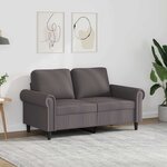vidaXL Canapé à 2 places Gris 120 cm Similicuir