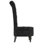 vidaXL Chaise à dossier haut noir velours conception de bouton