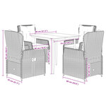 vidaXL Ensemble à manger de jardin avec coussins 5Pièces Beige poly rotin
