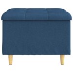 vidaXL Pouf de rangement avec coussin Bleu 60 x 60 x 45 cm tissu