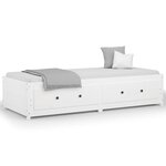 vidaXL Lit de jour Blanc 90x190 cm Simple Bois de pin massif
