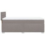 vidaXL Sommier à lattes de lit avec matelas Taupe 90x200 cm Tissu