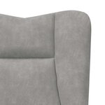 vidaXL fauteuil Gris clair 63 x 67 x 94 cm Velours
