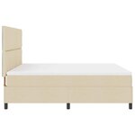 vidaXL Lit à ressorts avec matelas Crème 180 x 200 cm tissu