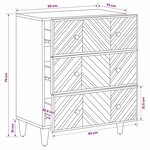 vidaXL Armoires de rangement Marron 60 x 33 5 x 75 cm