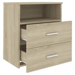 vidaXL Table de chevet Chêne sonoma 50x32x60 cm