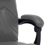 vidaXL Chaise de bureau de massage Anthracite Similicuir