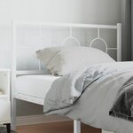 vidaXL Tête de lit métal blanc 100 cm