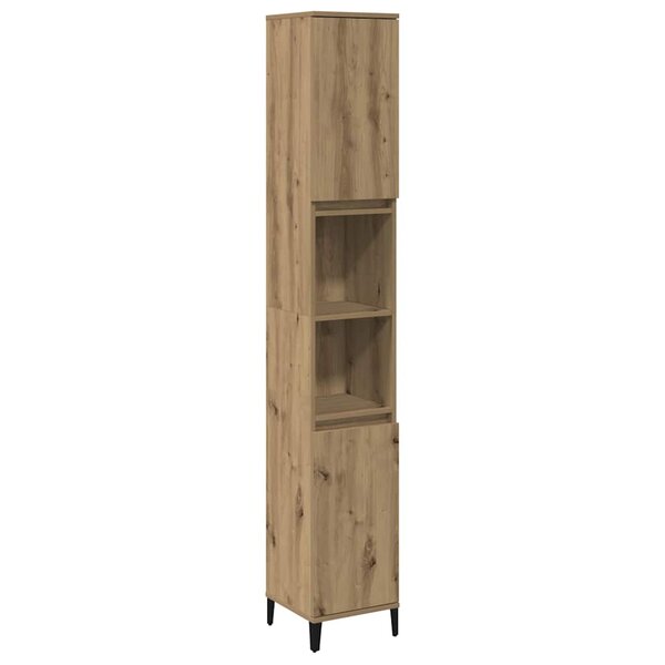 vidaXL Armoire de salle de bain chêne artisanal 30x30x190 cm