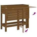 vidaXL Jardinière de jardin avec dessus pliable brun miel pin massif