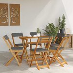 vidaXL Chaises de bistrot d'extérieur 6 Pièces Gris foncé 40 x 53 x 80 cm