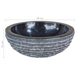 vidaXL Lavabo Marbre 40 cm Noir