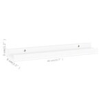 vidaXL Étagères murales 4 Pièces Blanc 40x9x3 cm