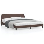 vidaXL Cadre de lit avec tête de lit Marron 180x200 cm Similicuir