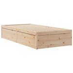 vidaXL Lit bibliothèque sans matelas 75x190 cm bois de pin massif