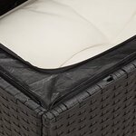 vidaXL Salon de jardin avec coussins 13 Pièces noir résine tressée