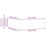 vidaXL Lit à ressorts avec matelas Gris foncé 180 x 200 cm tissu