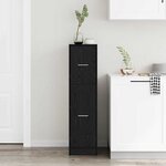 vidaXL Cabinet de Pharmacie Chêne noir 30 x 41 x 118 cm