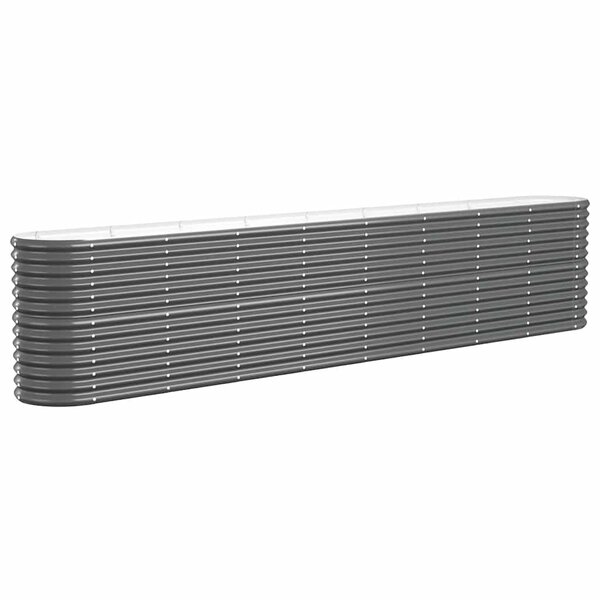 vidaXL Lit surélevé de jardin Acier galvanisé Anthracite