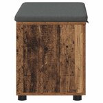 vidaXL Banc d'entrée avec coussin Bois ancien 60 x 38 x 46 cm