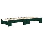 vidaXL Lit de jour avec gigogne et matelas vert foncé 80x200cm velours